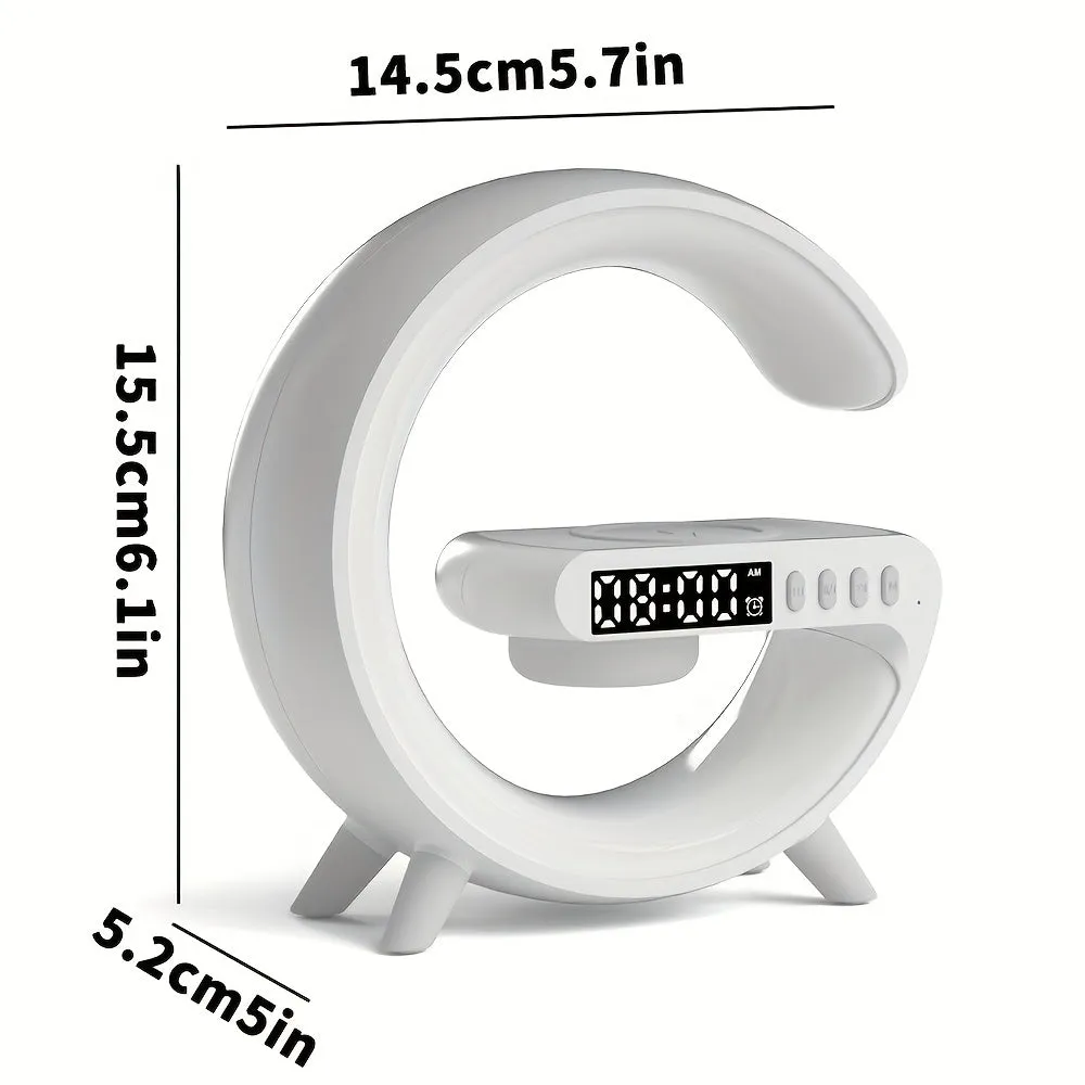 1 Striscia Luminosa A LED Rhythm RGB Con Altoparlante, Luce Ambiente Intelligente, Caricatore Wireless, Sveglia, Sincronizzazion