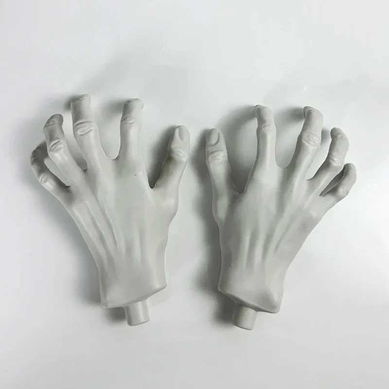 2 pz Halloween scheletro mani spaventoso dimensioni realistiche mano osso teschio festa di Halloween decorazione della casa casa