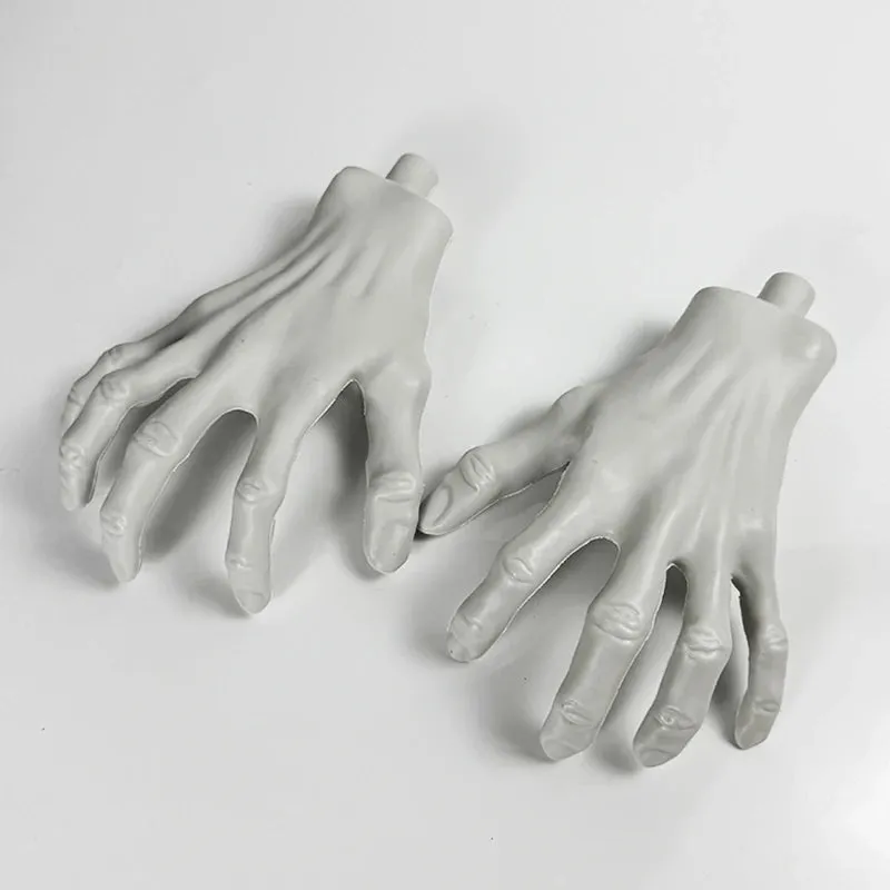 2 pz Halloween scheletro mani spaventoso dimensioni realistiche mano osso teschio festa di Halloween decorazione della casa casa