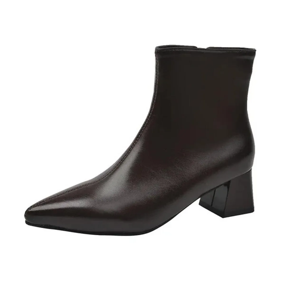 2024 Scarpe da donna di vendita calde Inverno Tacco quadrato Stivali moderni Caviglia Semplice Punta a punta Tacco medio Stivali