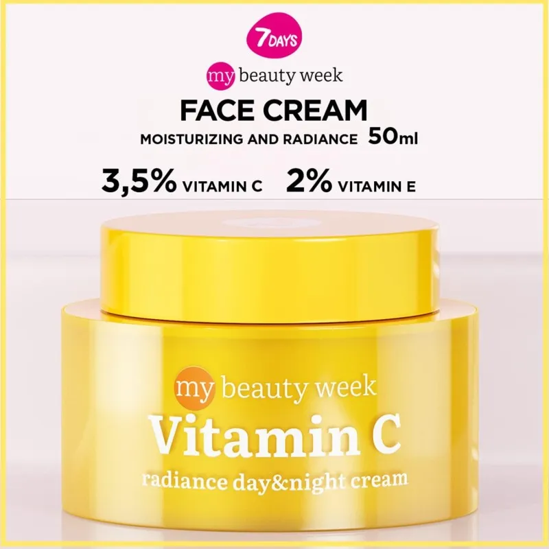 7DAYS COD 193135- CREMA VISO ALLA VITAMINA C CON VITAMINA E E MIX DI FRUTTI TROPICALI | IDRATANTE ANTI-AGE PER LA PELLE DEL VISO