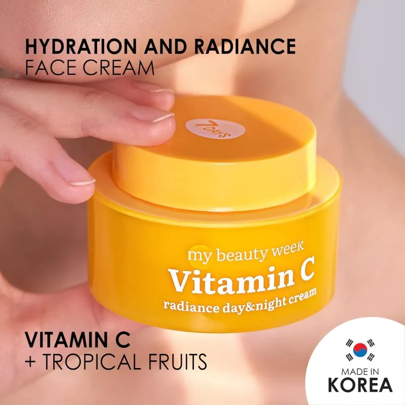 7DAYS COD 193135- CREMA VISO ALLA VITAMINA C CON VITAMINA E E MIX DI FRUTTI TROPICALI | IDRATANTE ANTI-AGE PER LA PELLE DEL VISO
