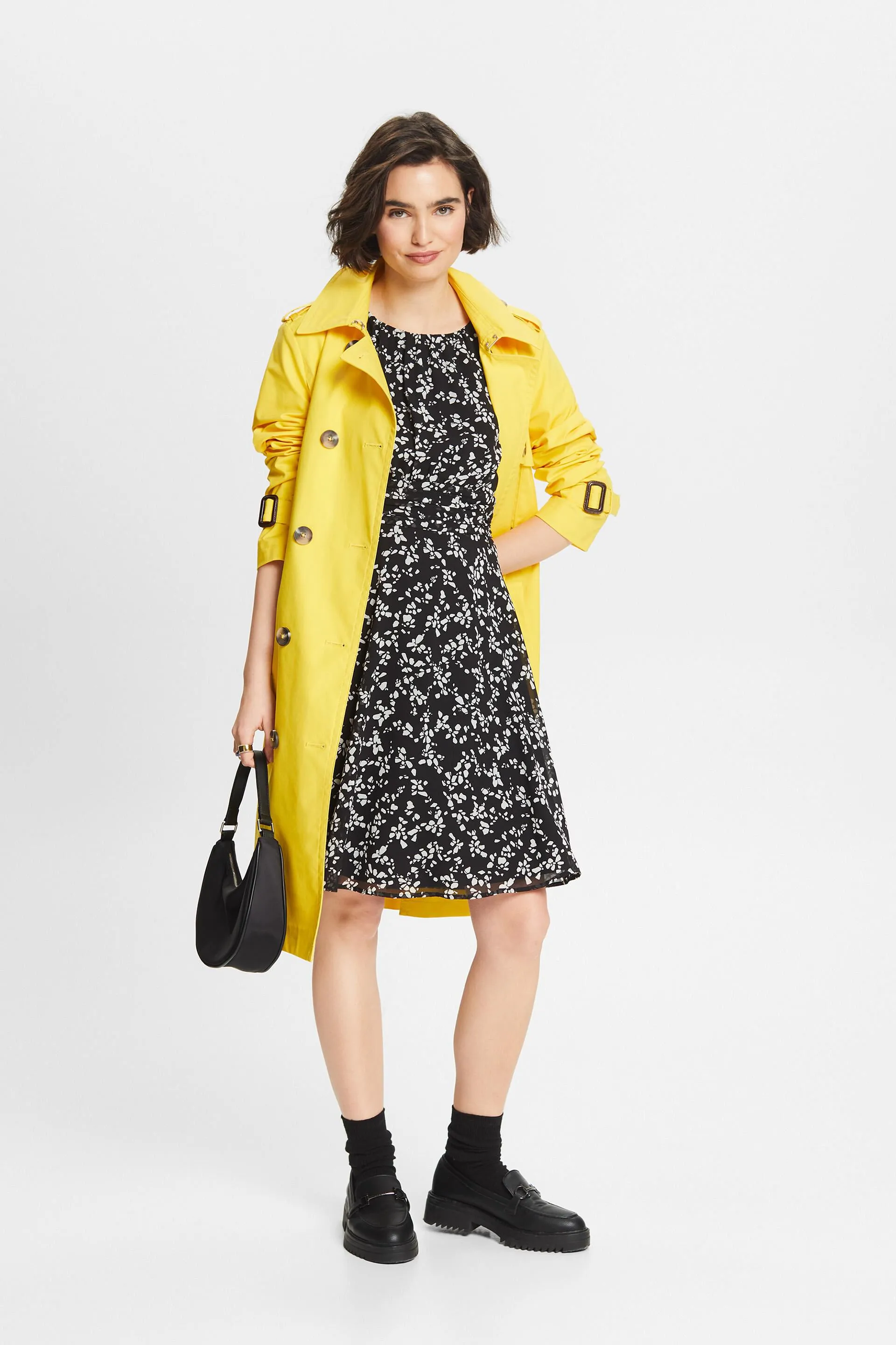 Abito in chiffon con stampa