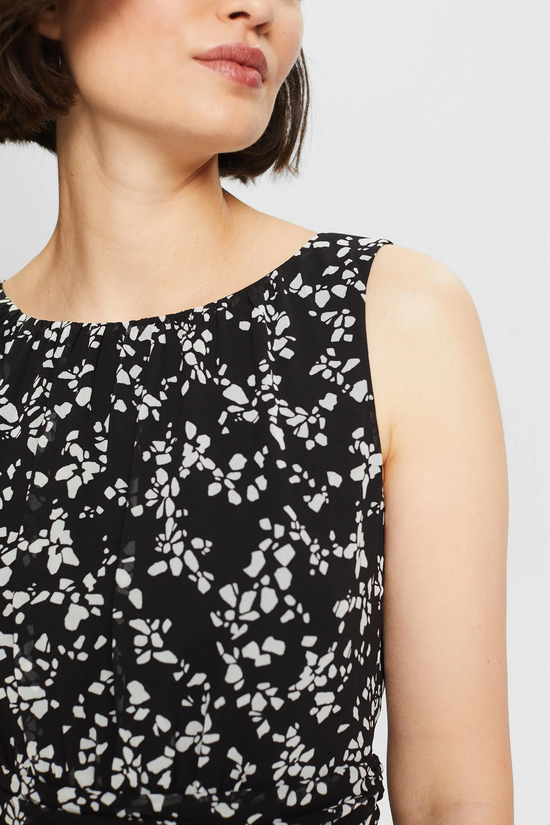 Abito in chiffon con stampa