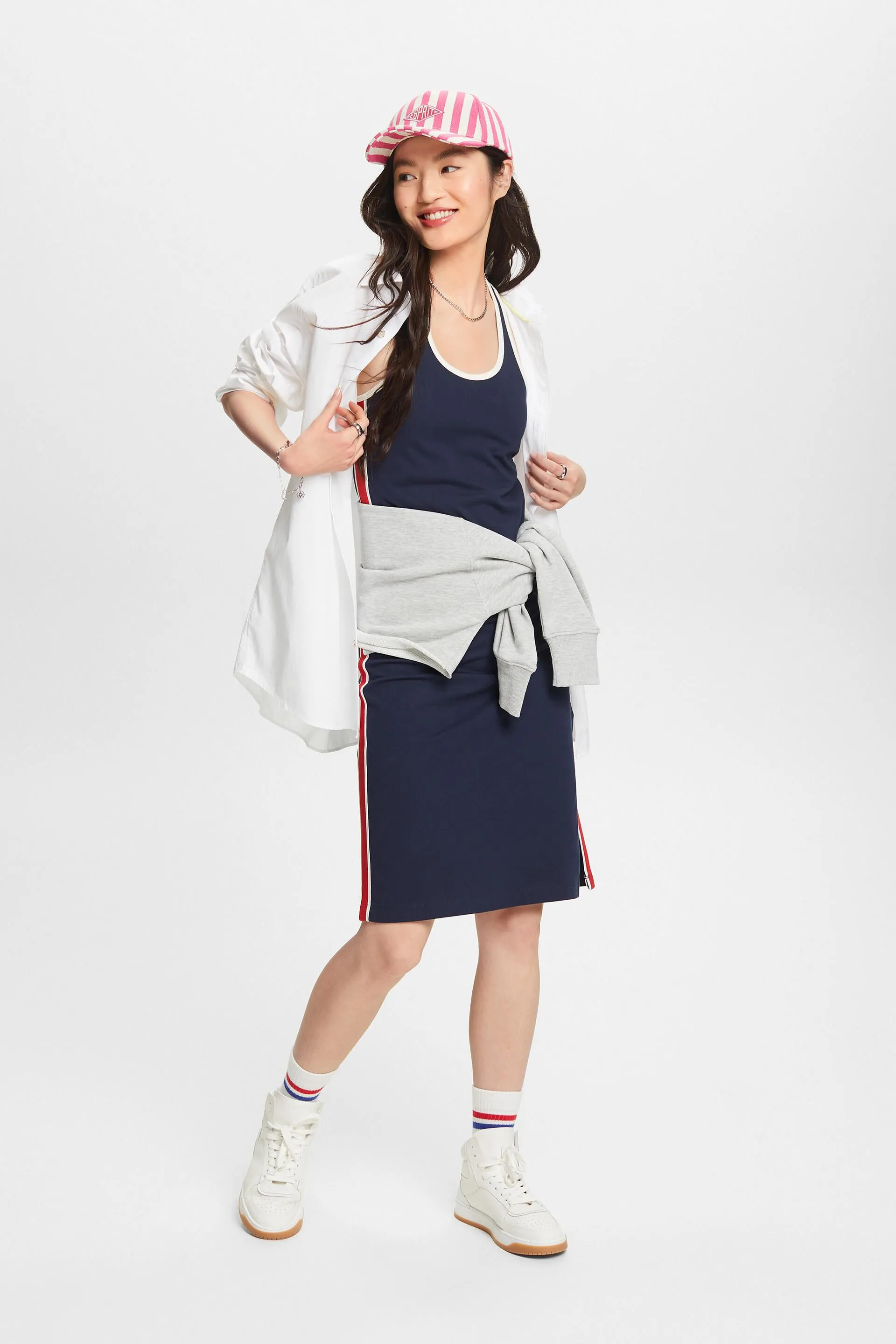 Abito racerback a righe