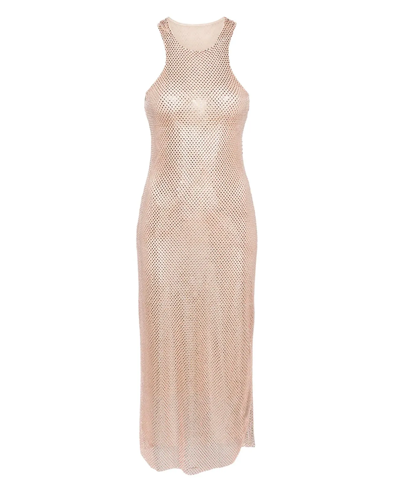 Abito rete strass rosa