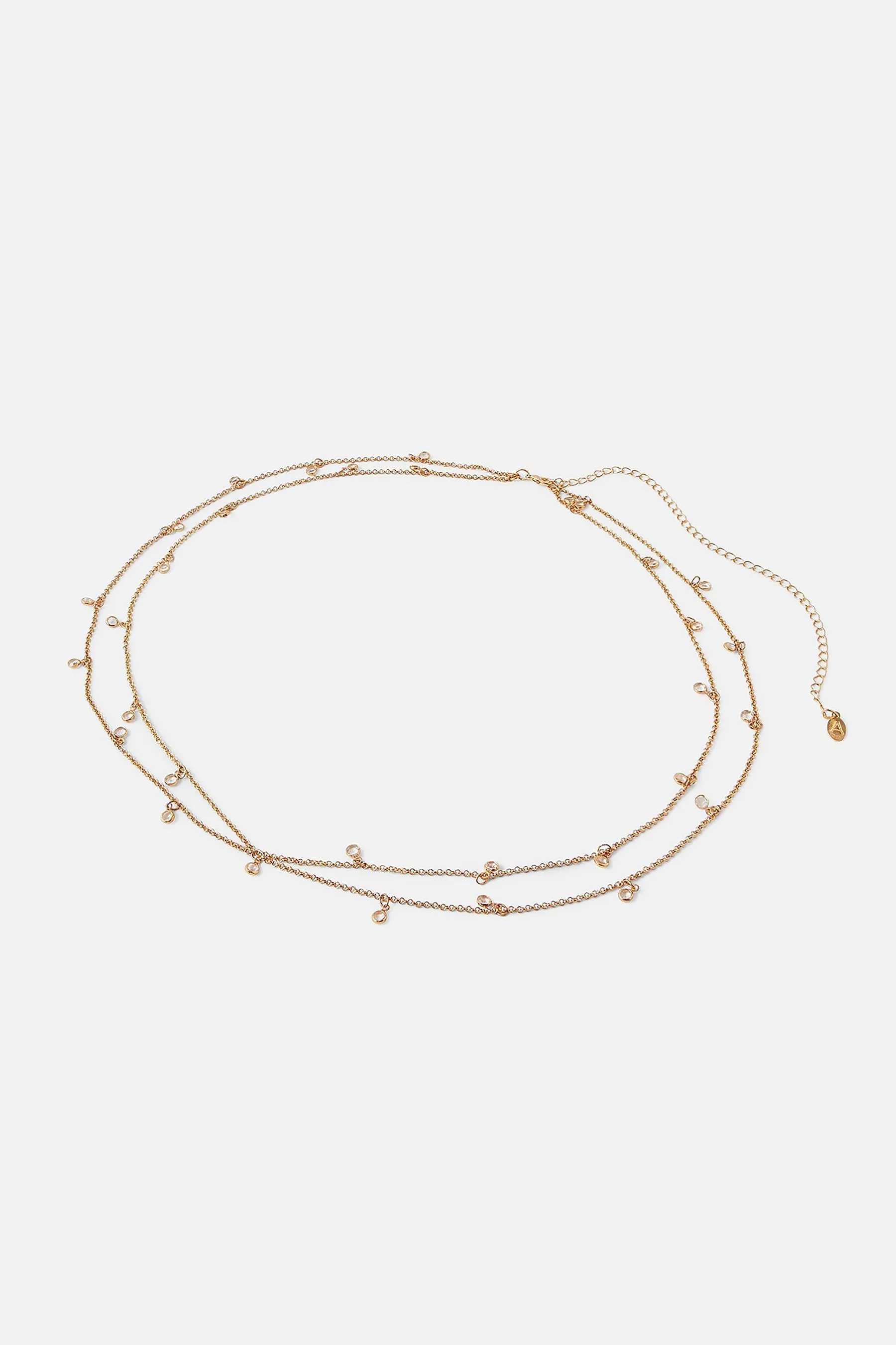 Accessorize catena con pendente a strati con cristalli