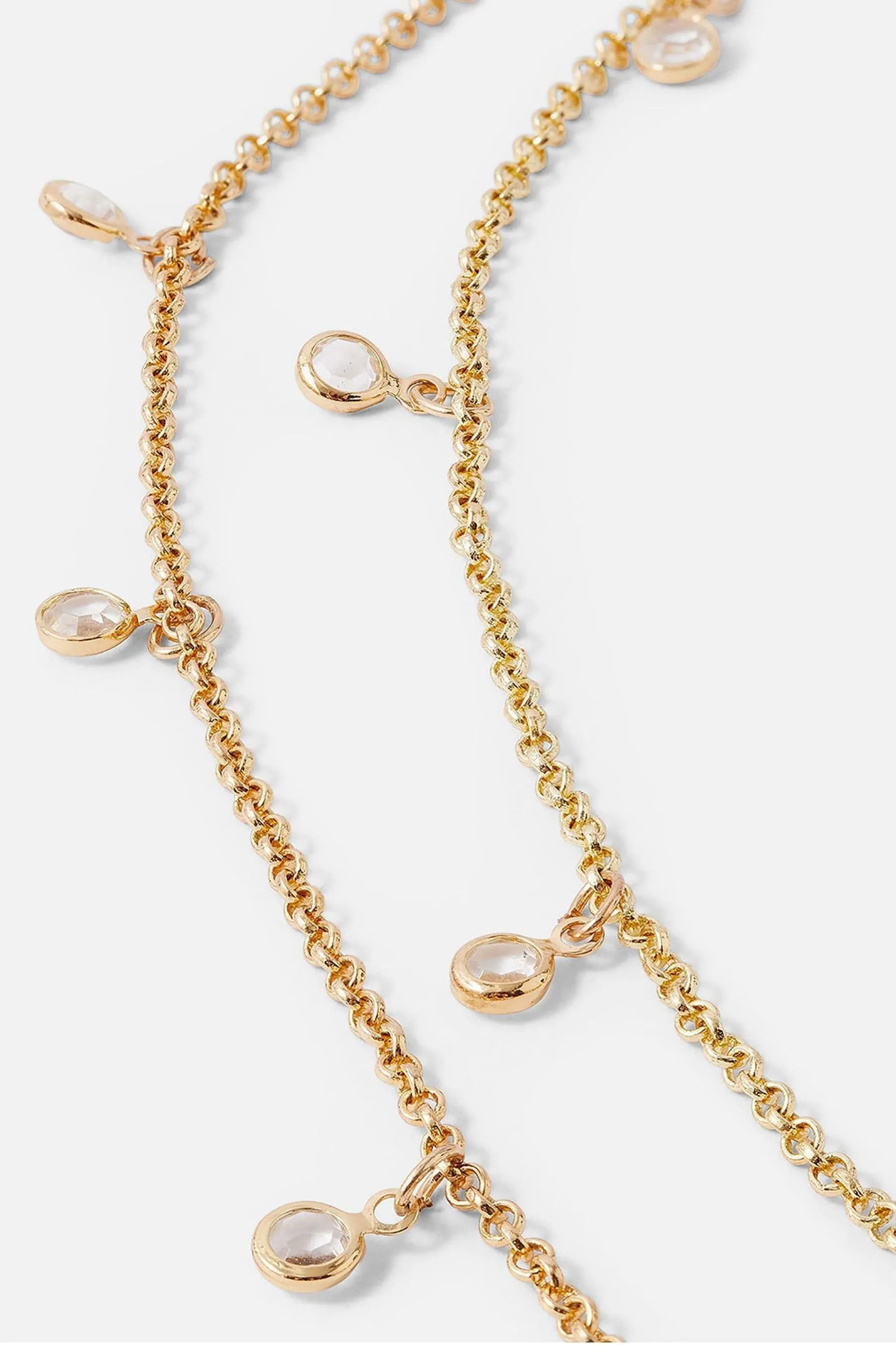 Accessorize catena con pendente a strati con cristalli