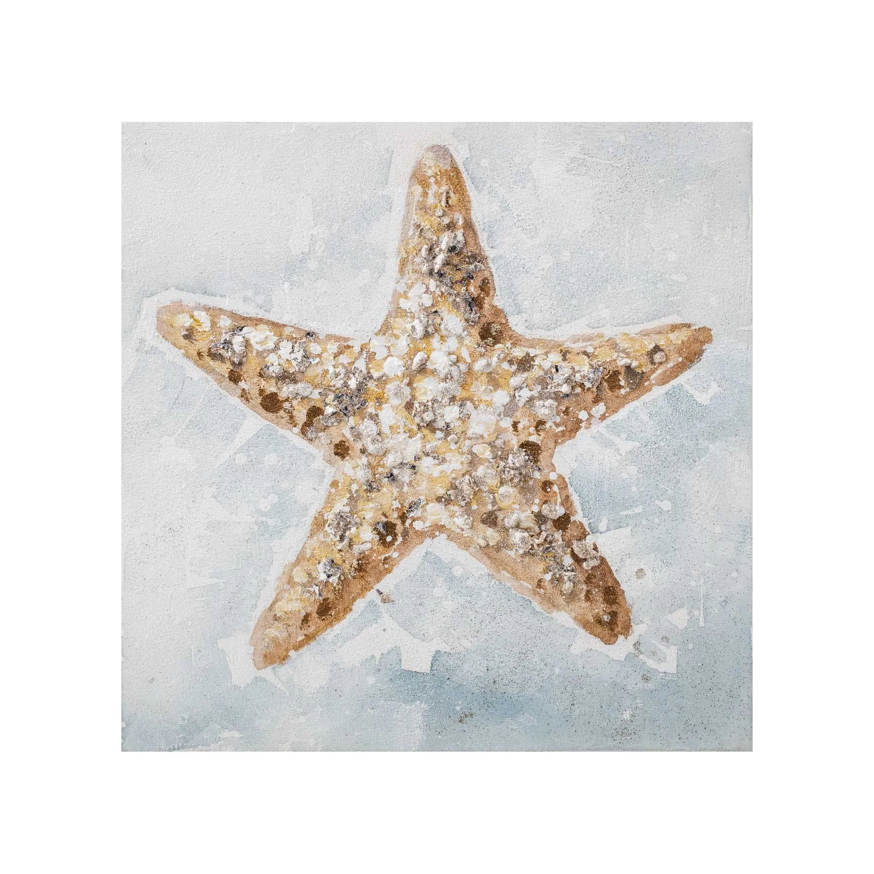 Agave  Set 2pz dipinto a mano per cucina con tema marino "Seafloor" 30x30