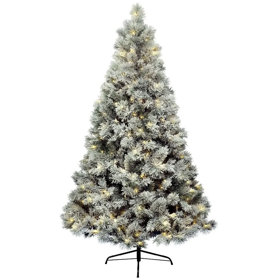 Albero di Natale PINO con neve a LED bianco caldo 1,8m