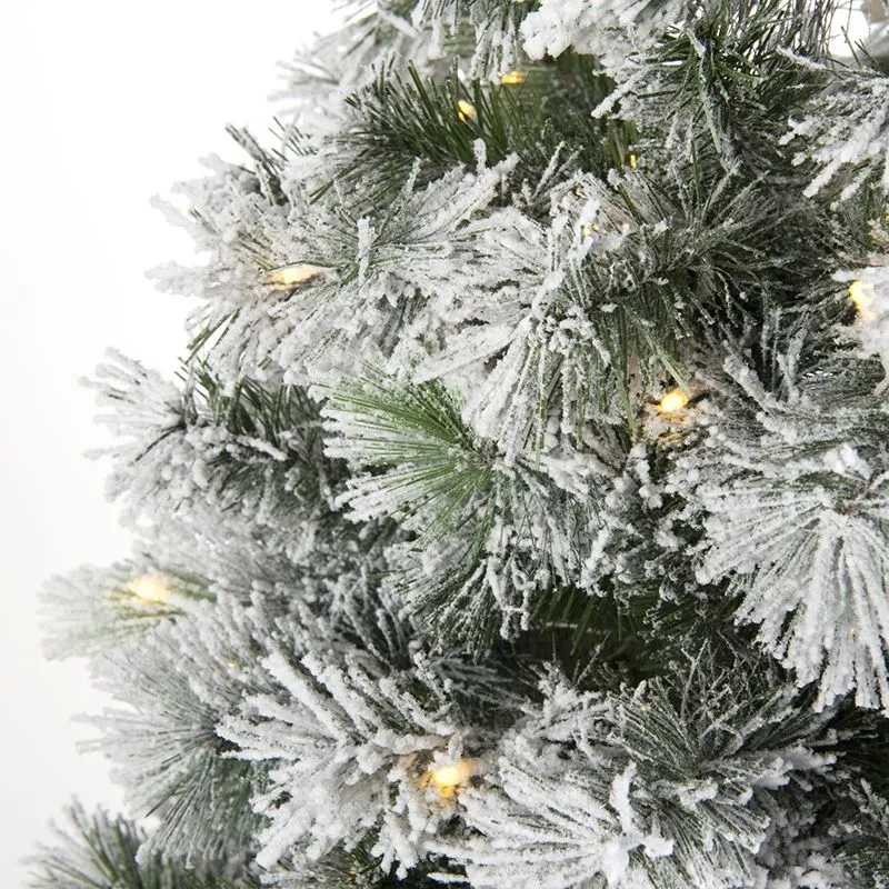 Albero di Natale PINO con neve a LED bianco caldo 1,8m