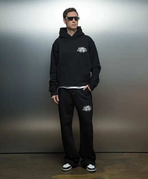 AMIRI Pantaloni della tuta neri con stampa logo AMJYSP1014