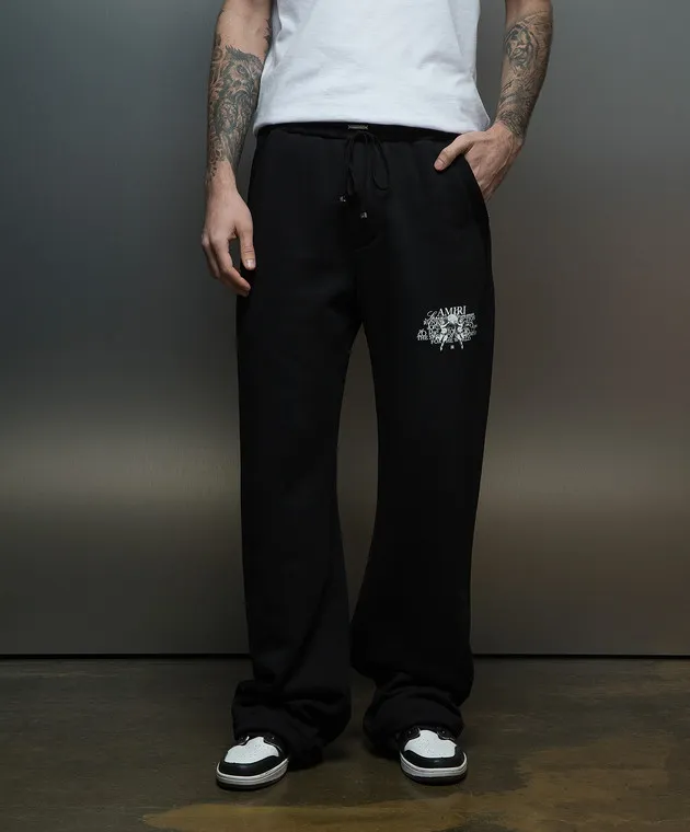 AMIRI Pantaloni della tuta neri con stampa logo AMJYSP1014