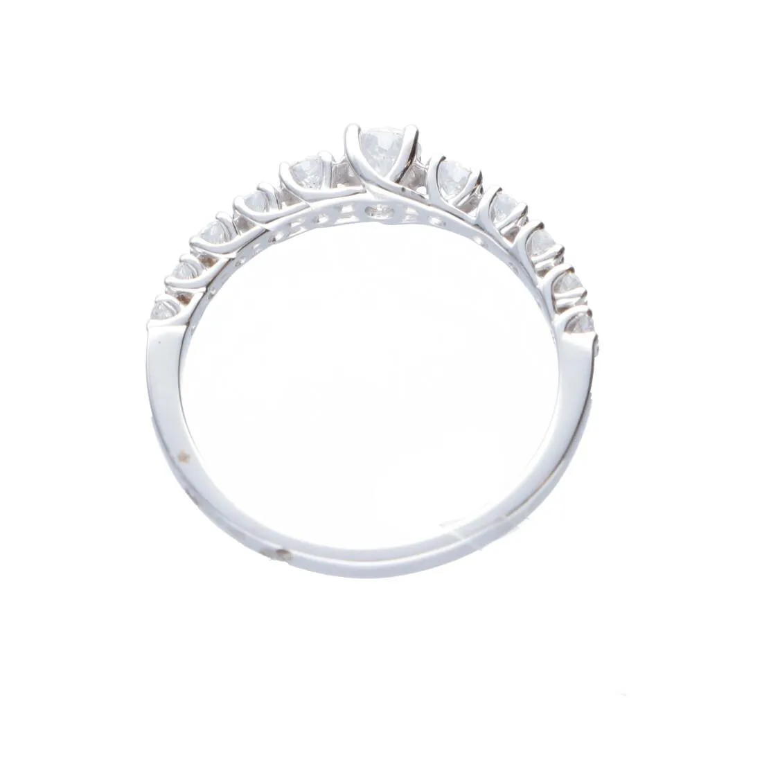 Anello in oro bianco con diamanti ct 0.50, misura 14