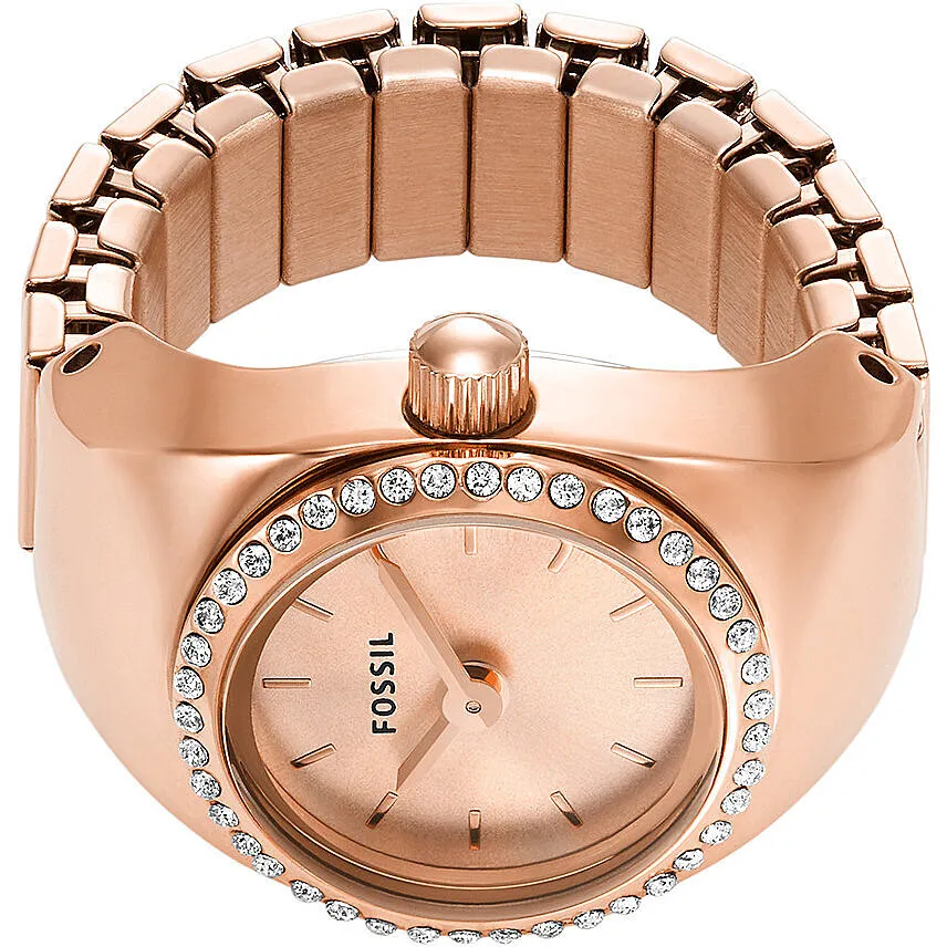 Anello orologio da dito Fossil colore Rosa