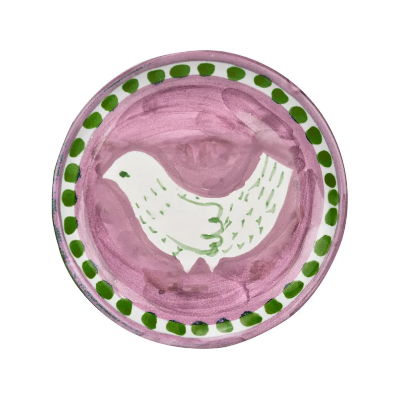 Arcucci Materia piuma rosa piattino pane ø17 cm
