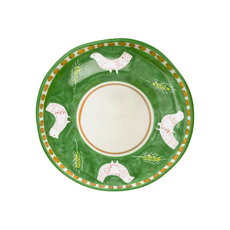 Arcucci Materia piuma verde piatto piano 29 cm