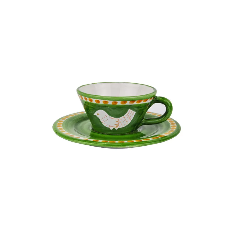 Arcucci Materia piuma verde tazza te c/p