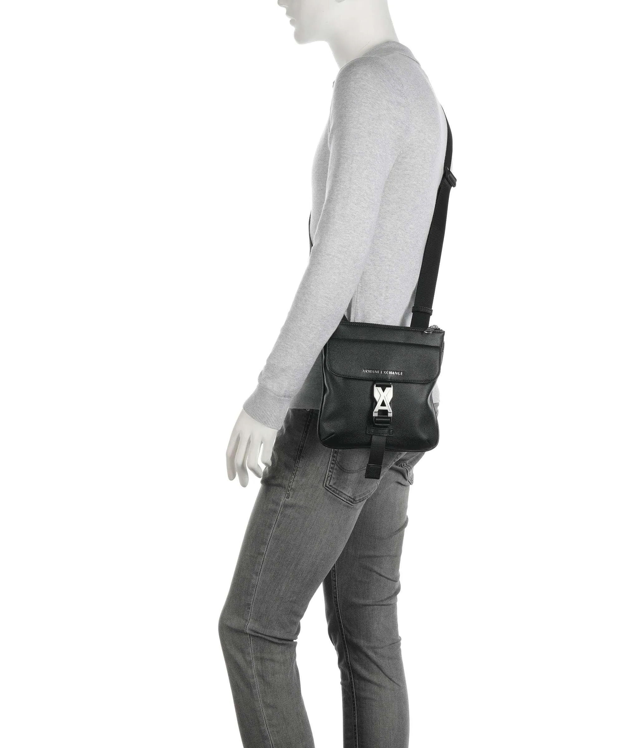  Armani Exchange Borsa a tracolla pelle sintetica nero  