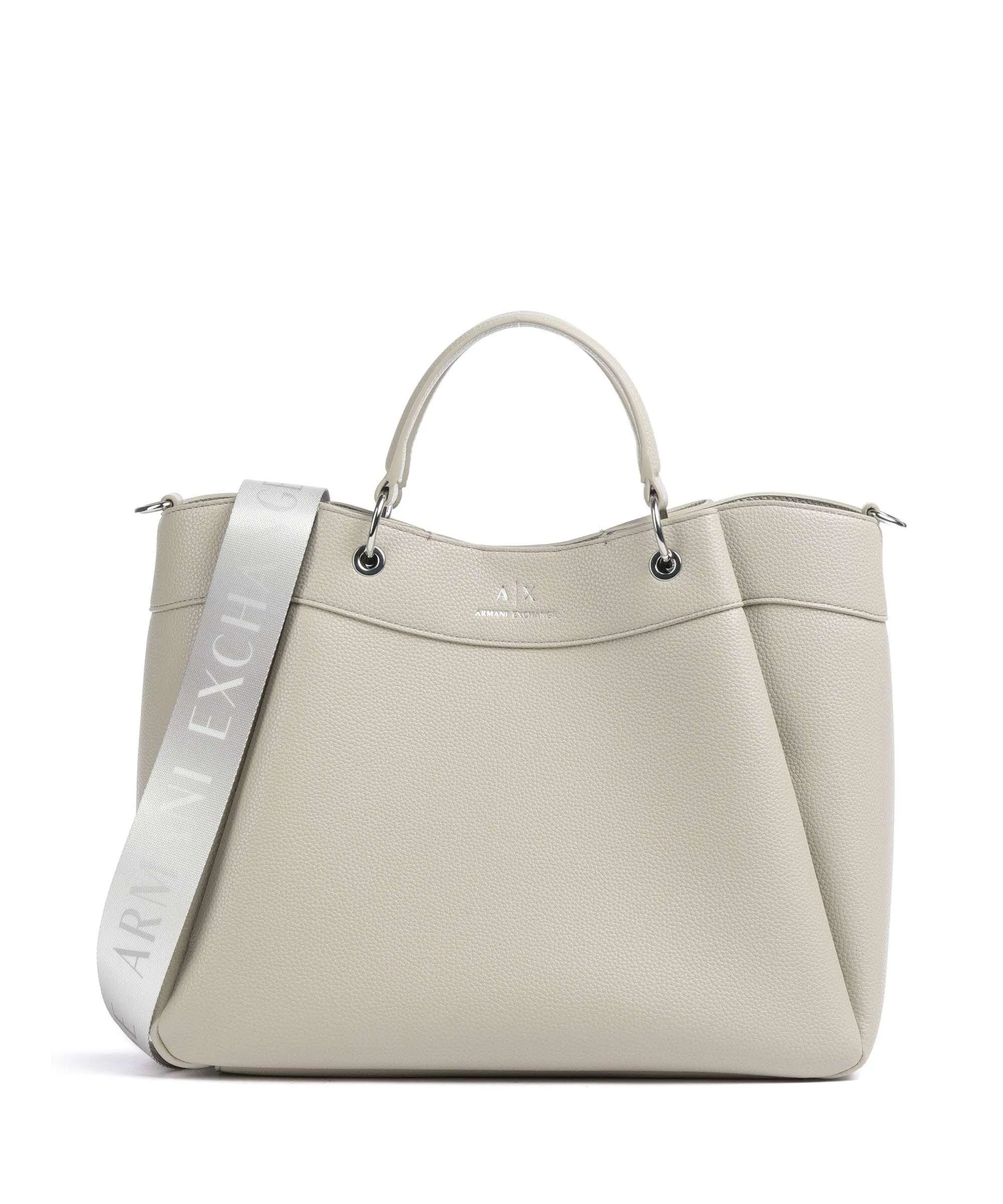  Armani Exchange Wave L Borsa a mano pelle sintetica beige  