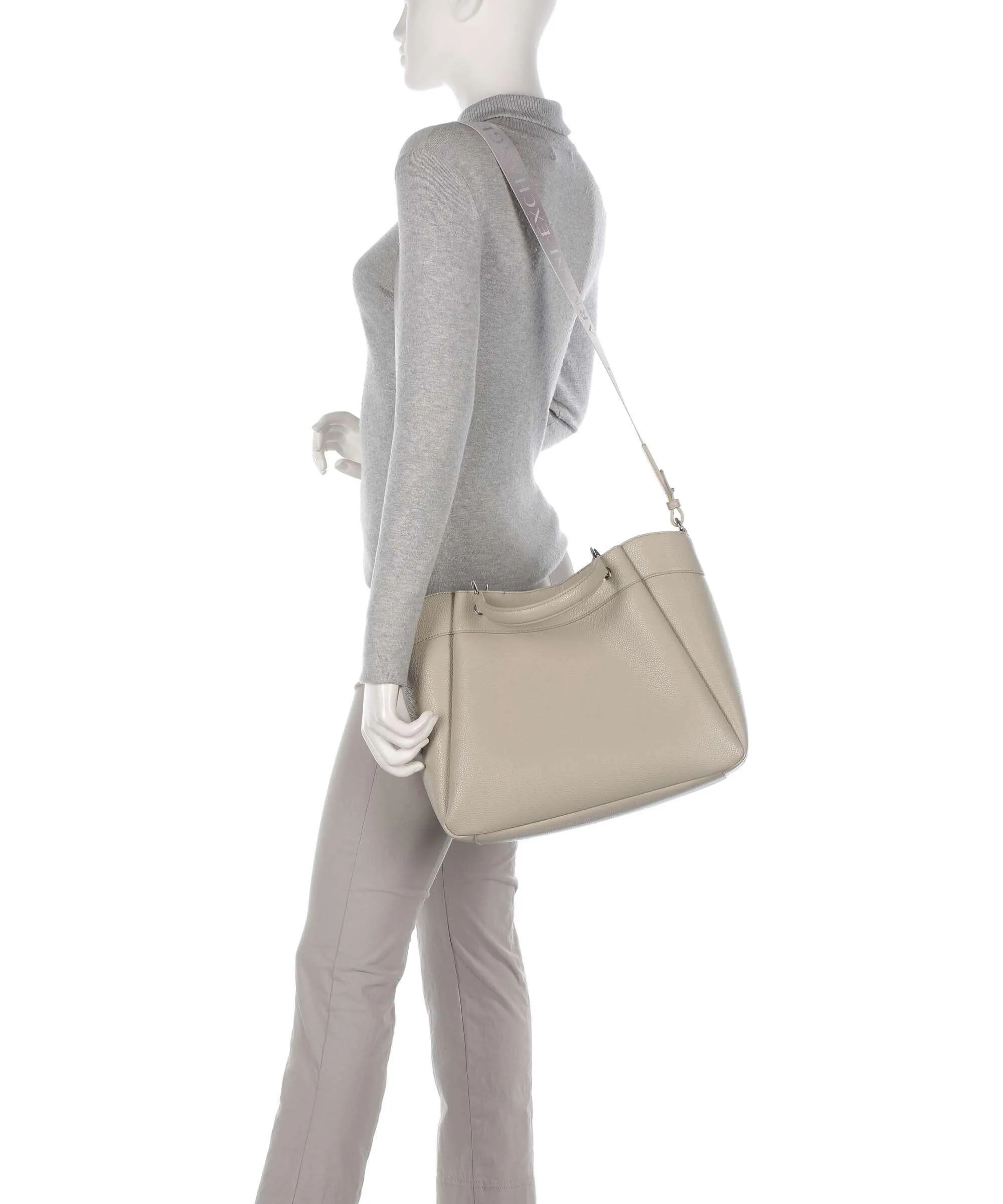  Armani Exchange Wave L Borsa a mano pelle sintetica beige  
