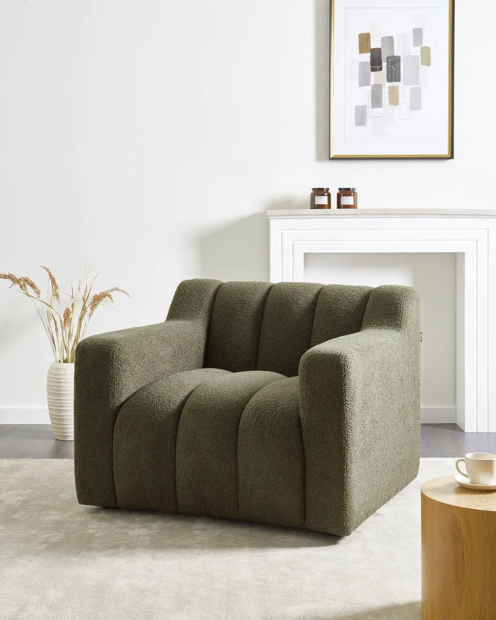 Armchair AGERUP Boucle Dark Green