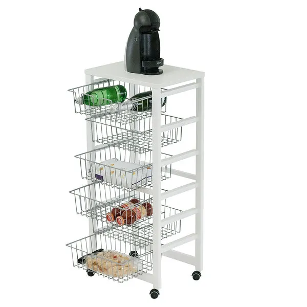 Arredamenti Italia Carrello Cucina GUSTAVO, bianco