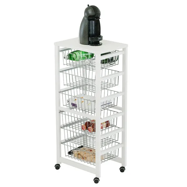 Arredamenti Italia Carrello Cucina GUSTAVO, bianco