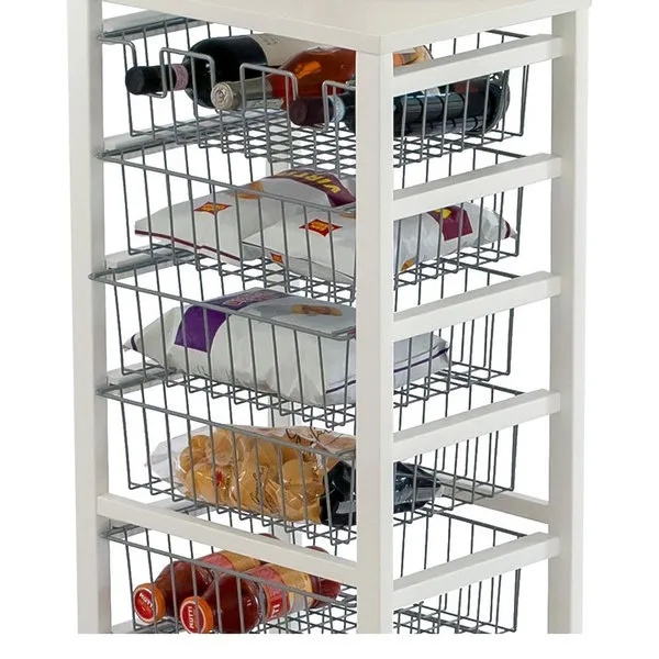 Arredamenti Italia Carrello Cucina GUSTAVO, bianco