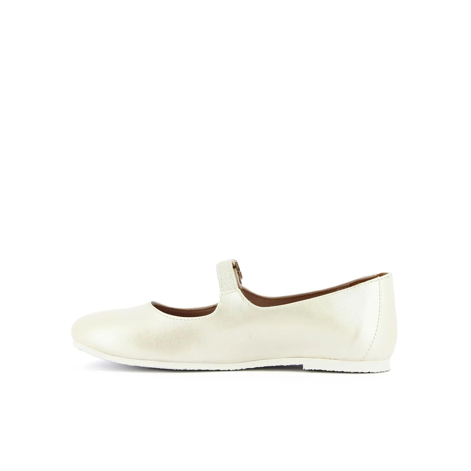 Ballerine bianche da cerimonia con dettaglio glitter