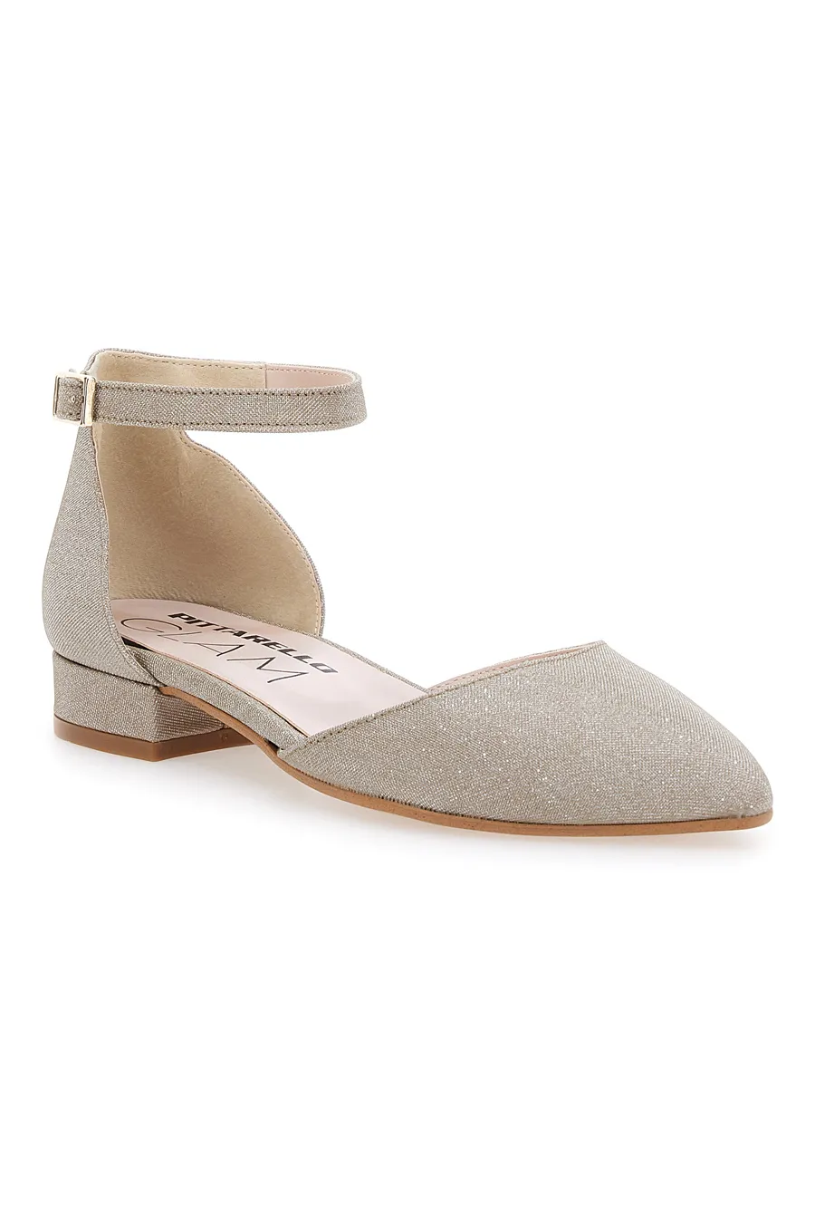 Ballerine Platino con Cinturino Pittarello Glam 3885