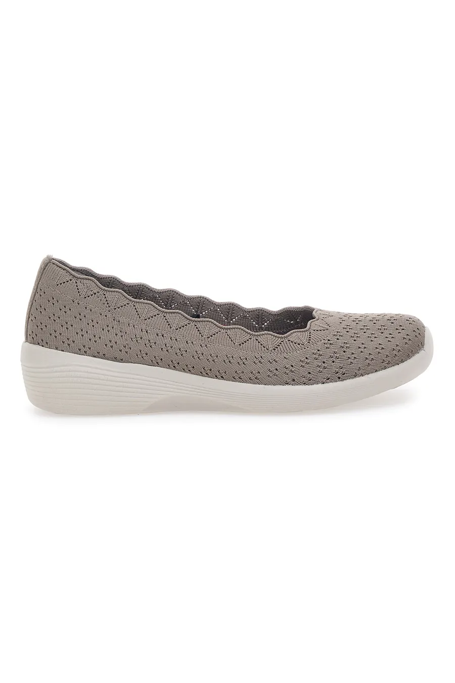 Ballerine Sportive in Tessuto Taupe Skechers Arya Disco
