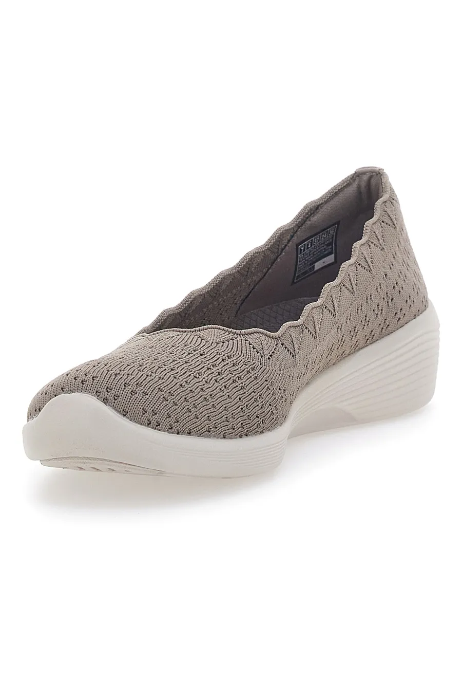 Ballerine Sportive in Tessuto Taupe Skechers Arya Disco