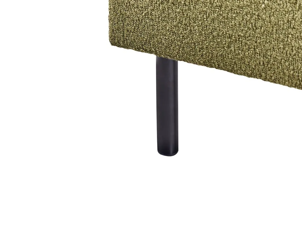 Bed Boucle MARGUT 160 x 200 cm (EU King Size) Olive Green