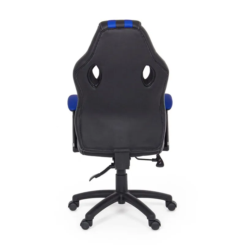 Bizzotto Poltrona ufficio con braccioli Spider blu