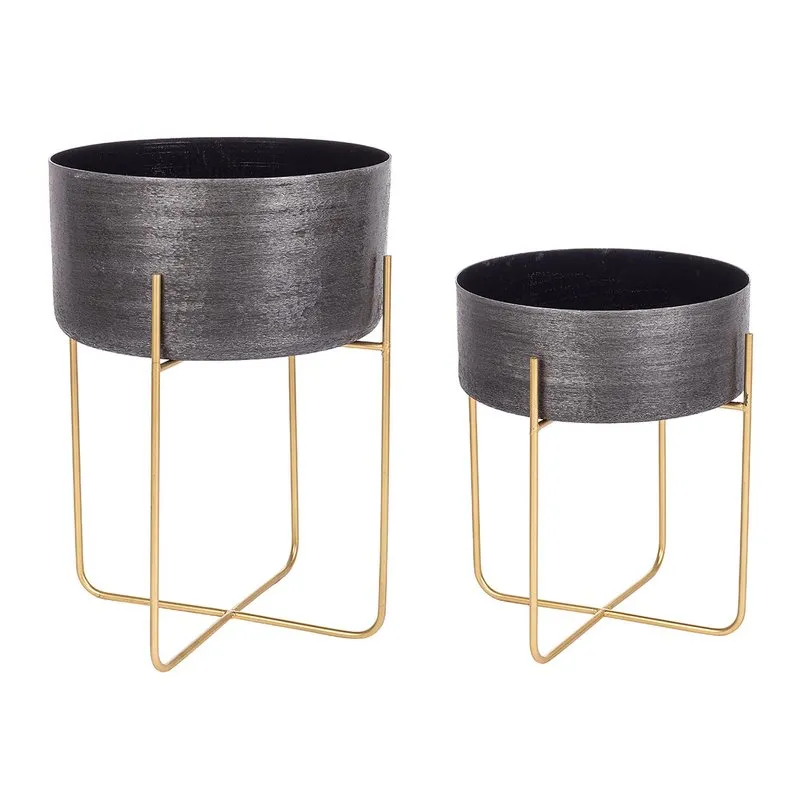 Bizzotto Set 2 p.vaso Varanasi stand to nero