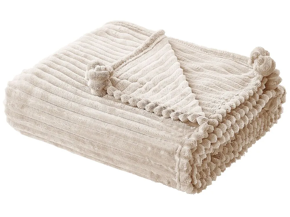 Blanket KAWERI 150 x 200 cm Beige