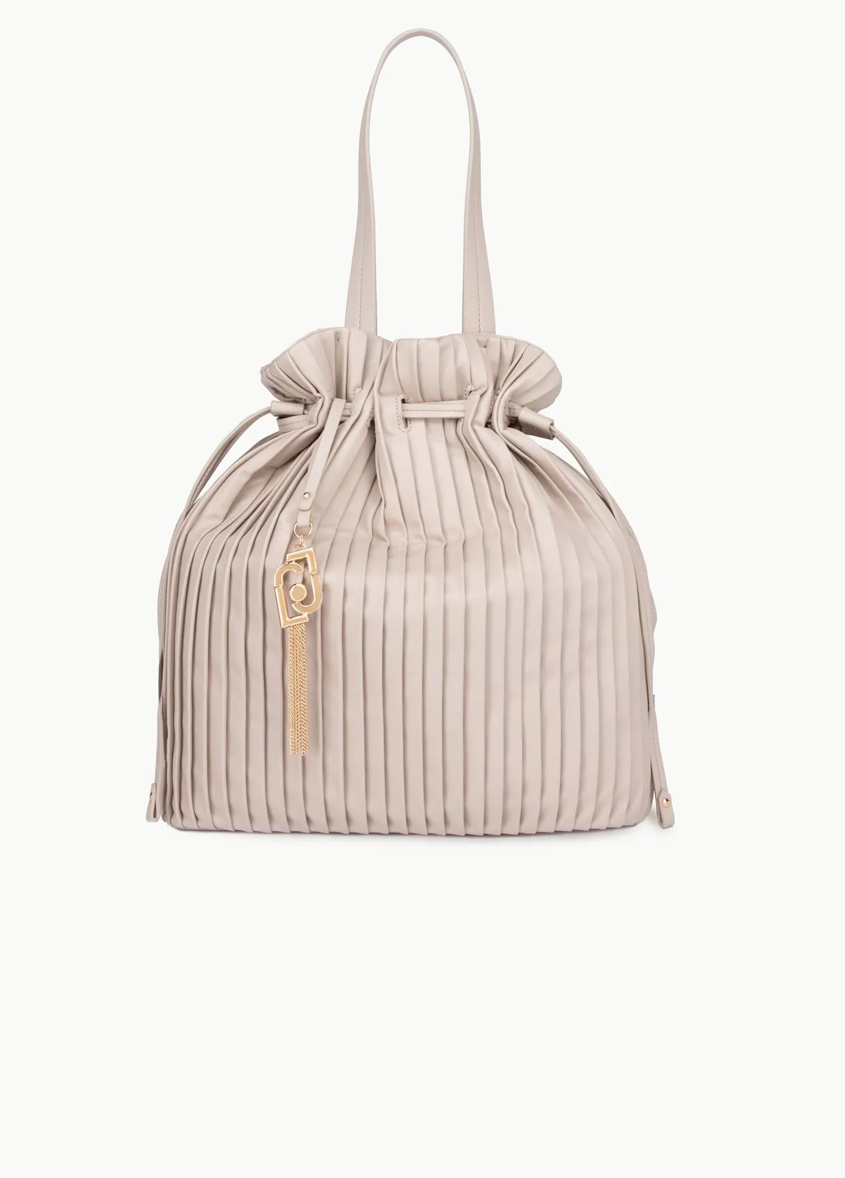 Borsa a secchiello plissettata