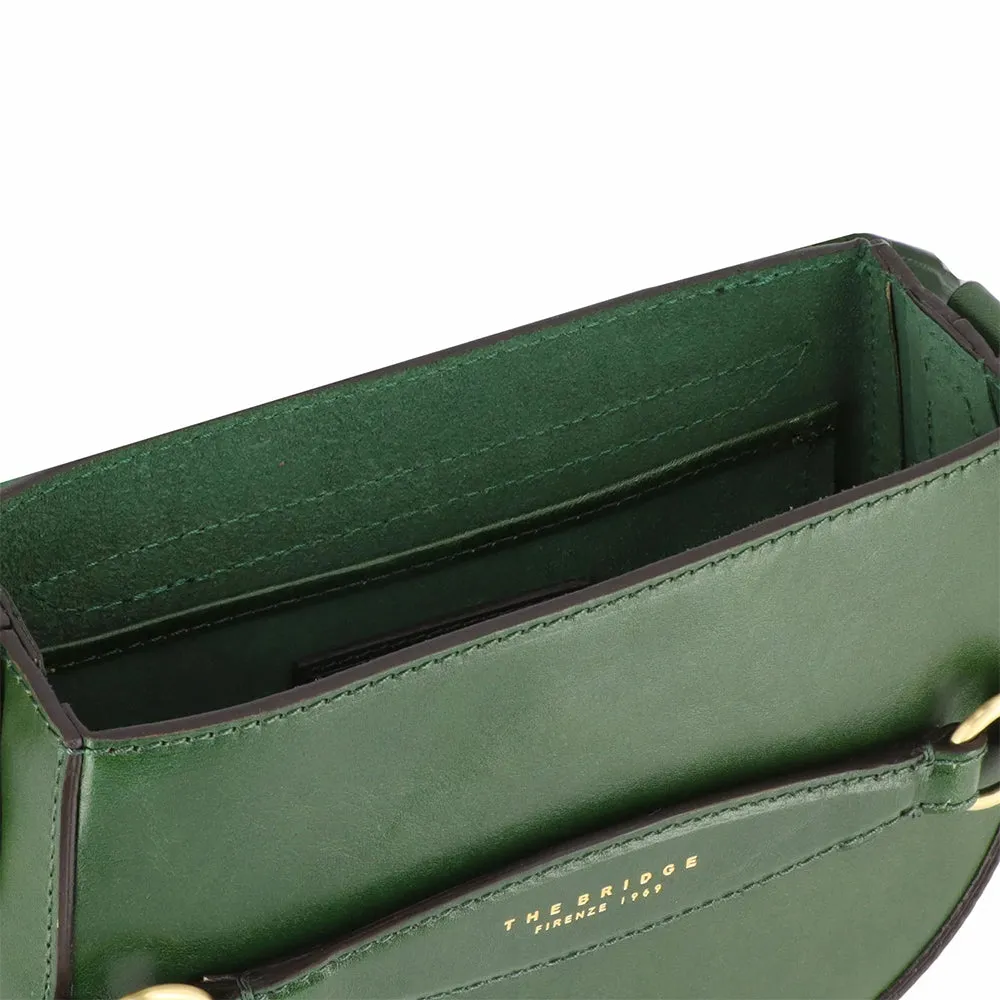 Borsa Donna a Tracolla THE BRIDGE linea Bettina in Pelle Verde Smeraldo