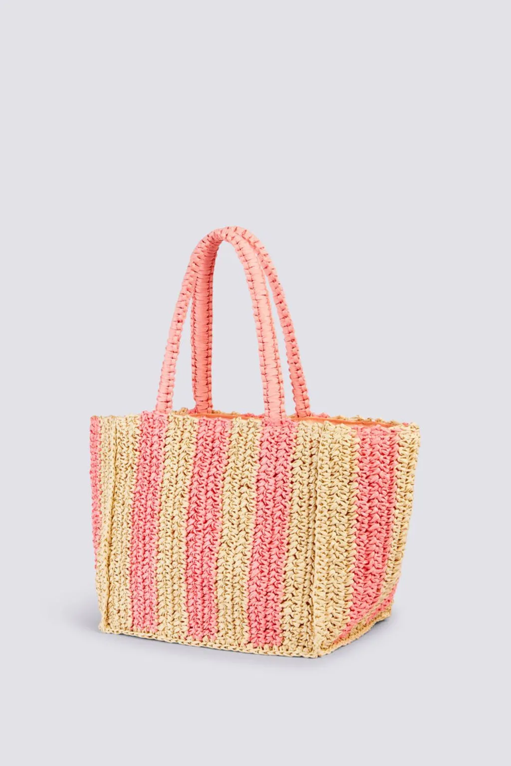 BORSA MAXI IN PAGLIA INTRECCIATA SUNDEK CON LOGO RICAMATO PESCA VITA PAPER