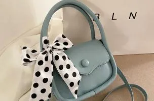 Borsa piccola con fiocco, ART2260, blu