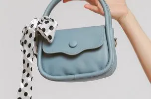 Borsa piccola con fiocco, ART2260, blu