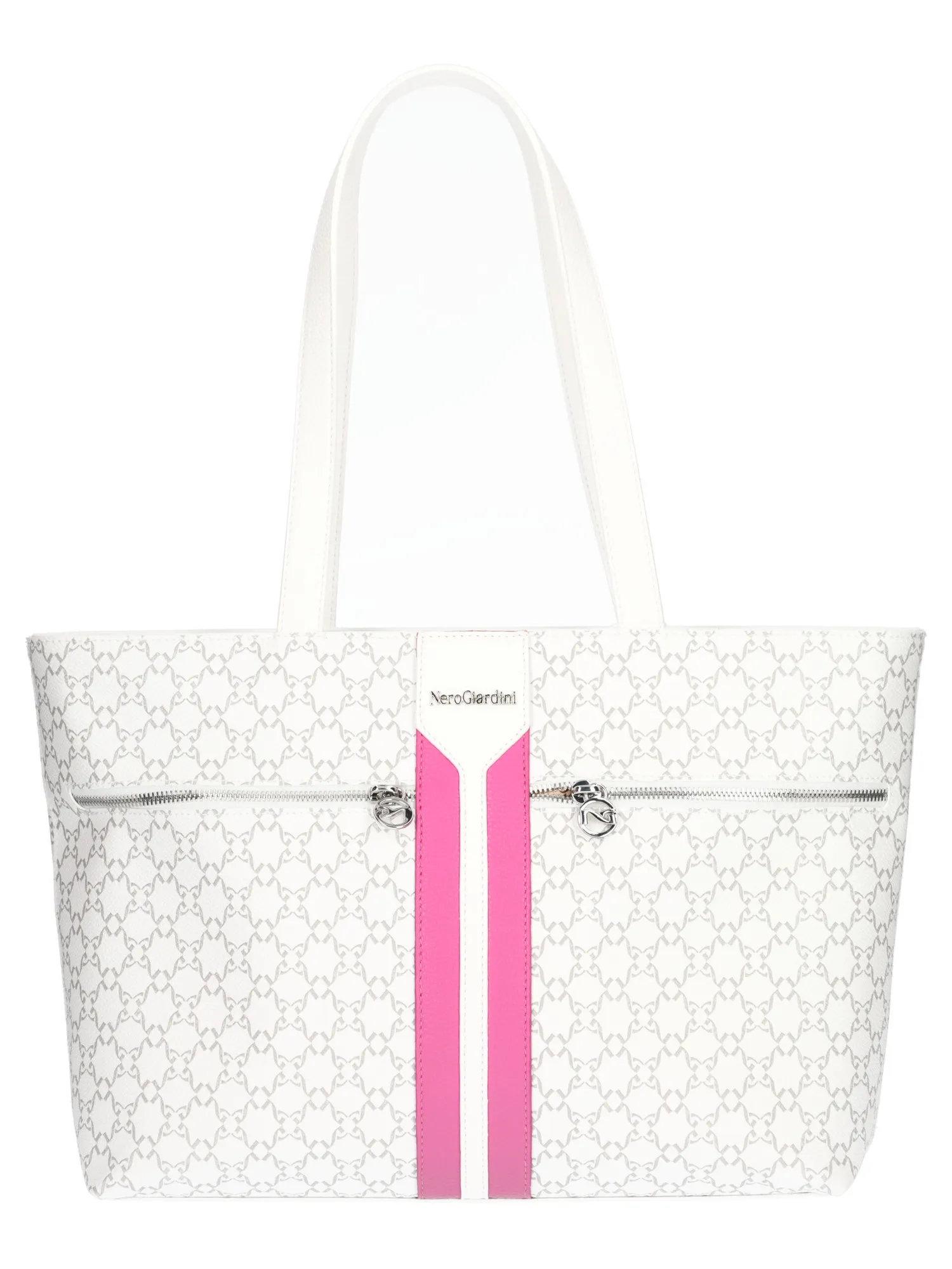 Borsa shopping Nero Giardini da donna bianca