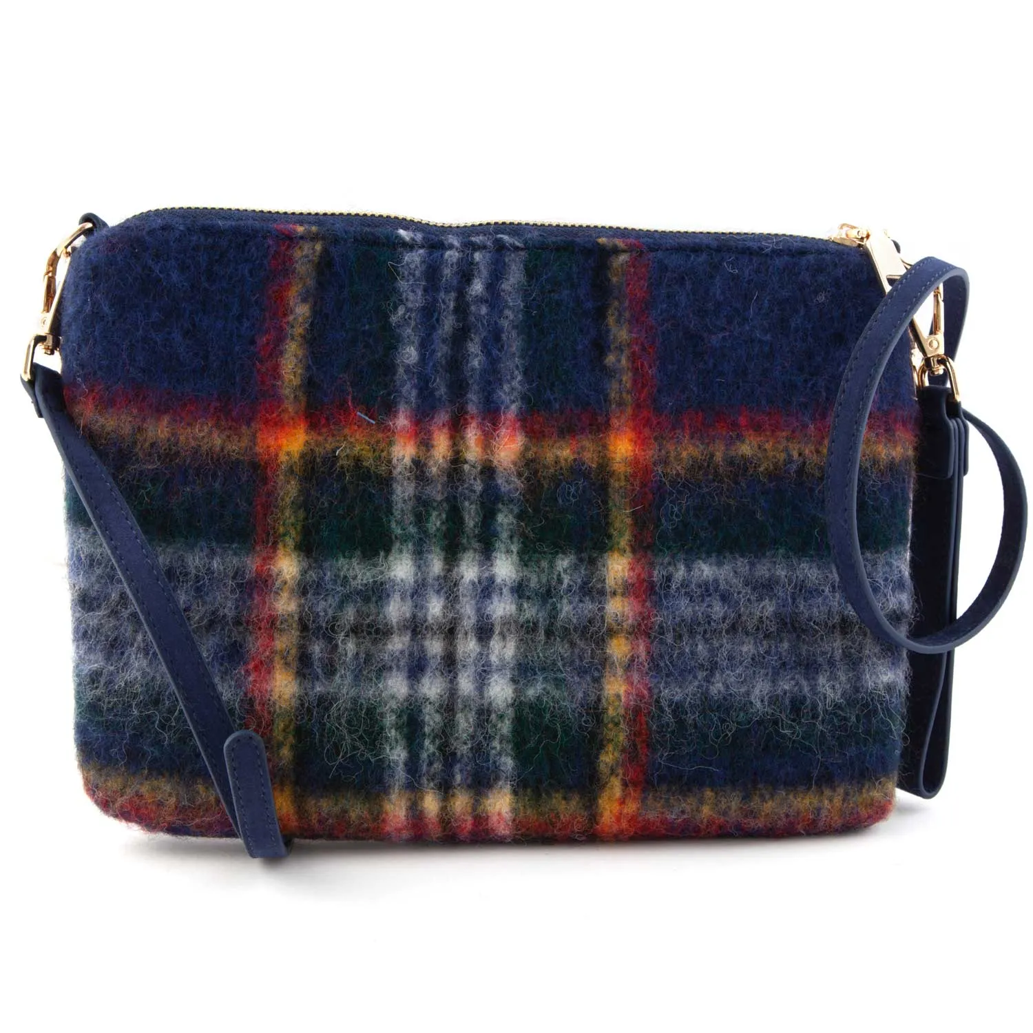 Borsetta Parisienne Tartan Blu E Multicolor