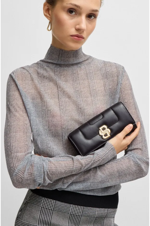 Boss - Hugo Boss Borsa a tracolla con doppio monogramma in metallo