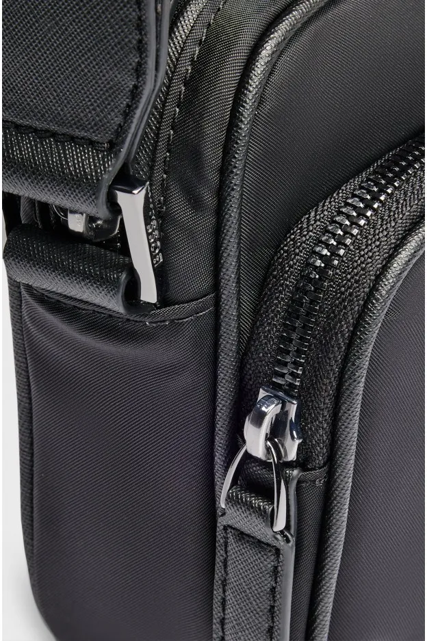 Boss - Hugo Boss Borsa a tracolla con doppio monogramma in metallo