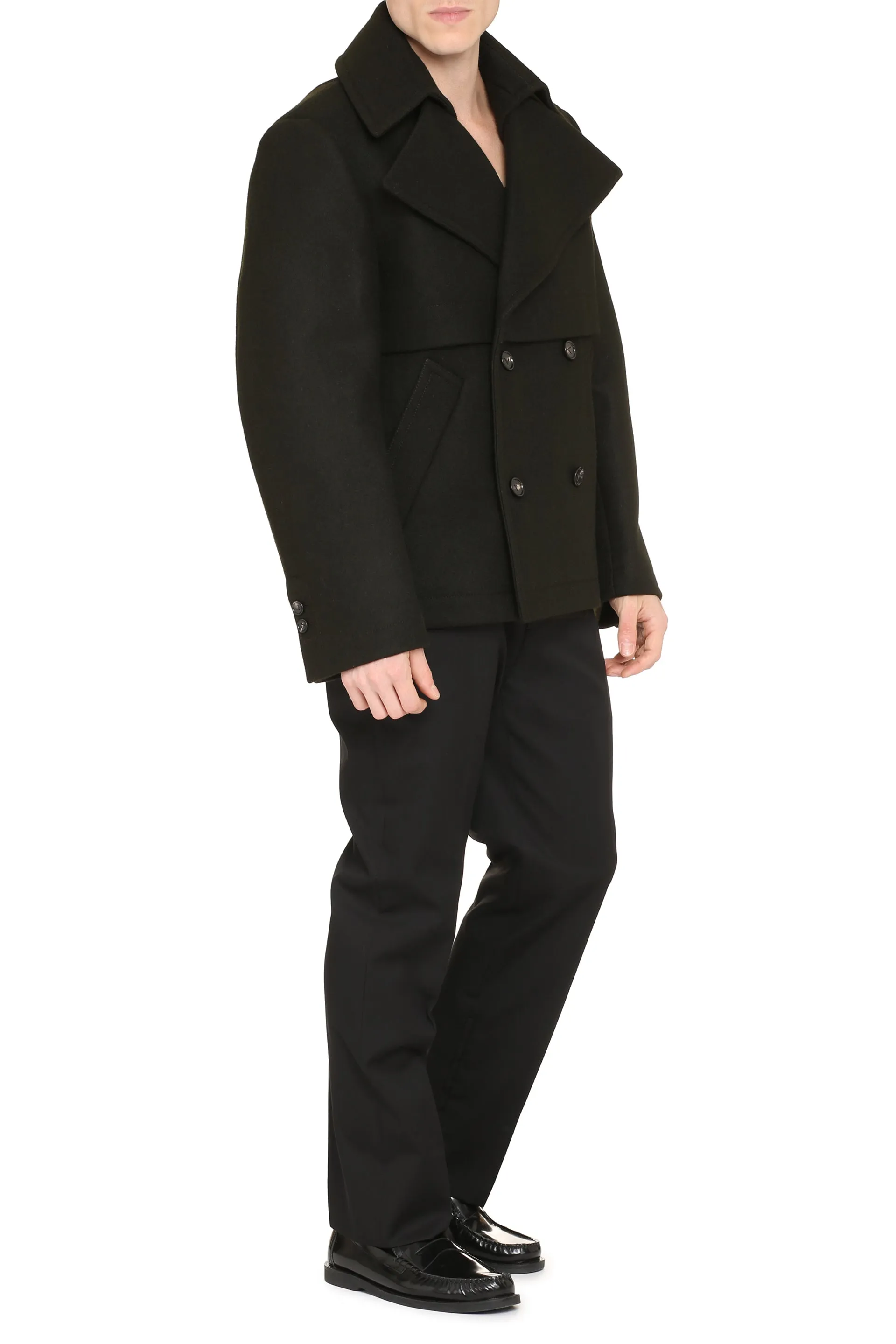 Bottega Veneta Cappotto doppiopetto in lana