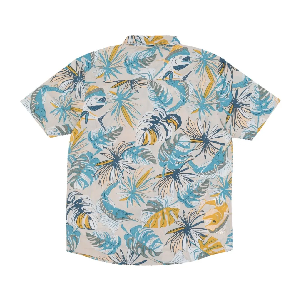 camicia manica corta uomo large kine woven shirt NATURAL