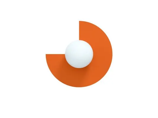 Candy Big Circle 270 S Applique da Parete Zesty Orange - Swedish Ninja | Acquista online