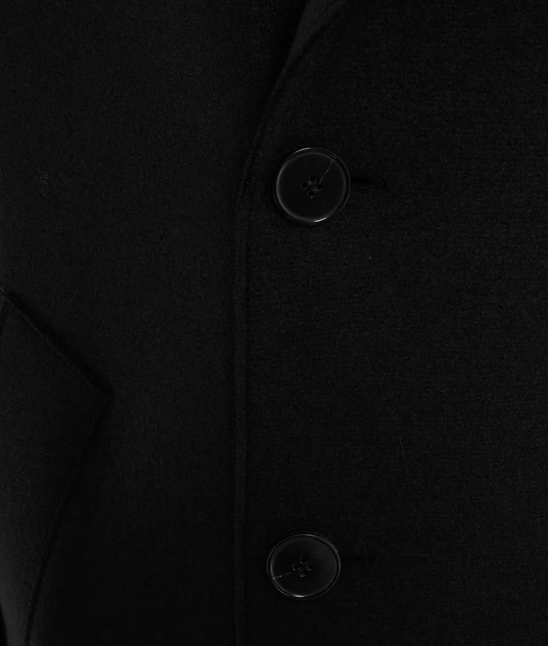 Cappotto a doppiopetto nero nero